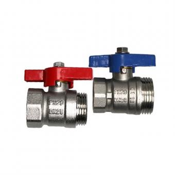 Zawór kulowy MFL Uszczelka płaska 3/4" GZ x 1" GW, L = 45 mm