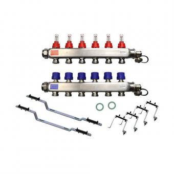 MFL Verteiler Edelstahl 1" Typ Durchflussmengenmesser kurz 5 Kreise (330 mm)